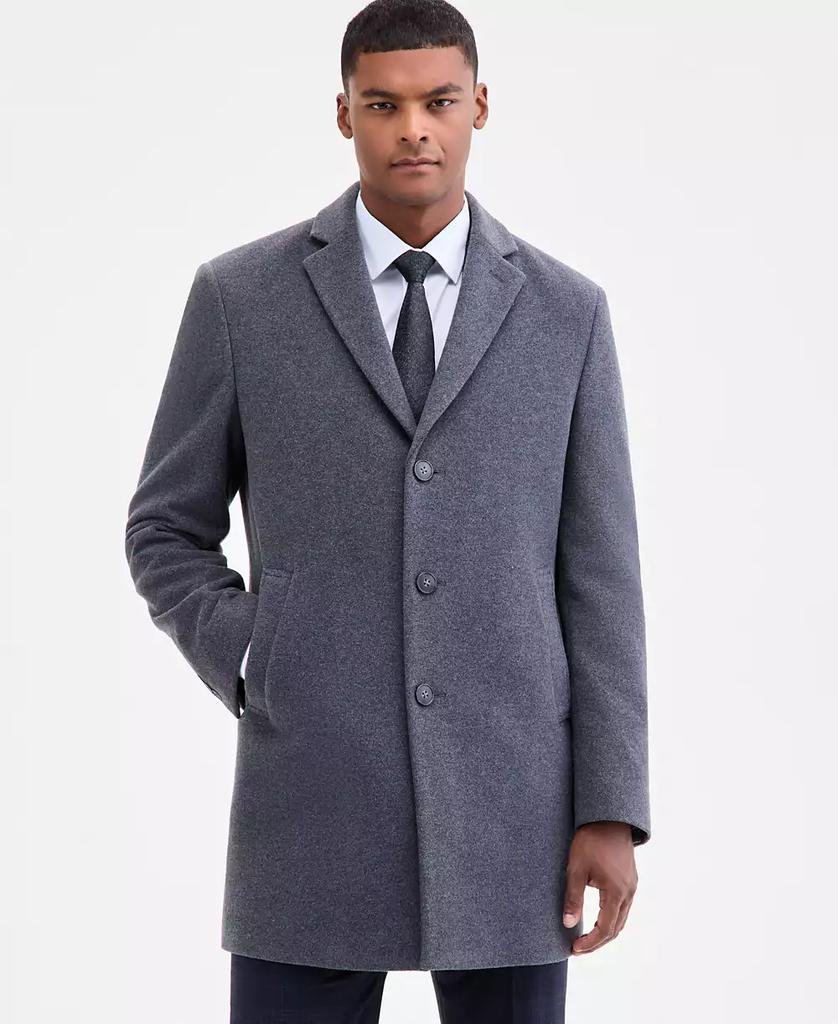Men's Prosper Wool-Blend Slim Fit Overcoat - Luna BR wear co.