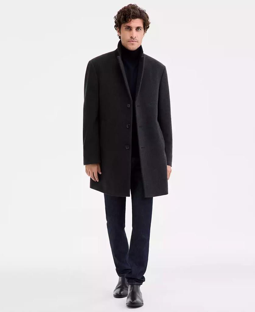 Men's Prosper Wool-Blend Slim Fit Overcoat - Luna BR wear co.