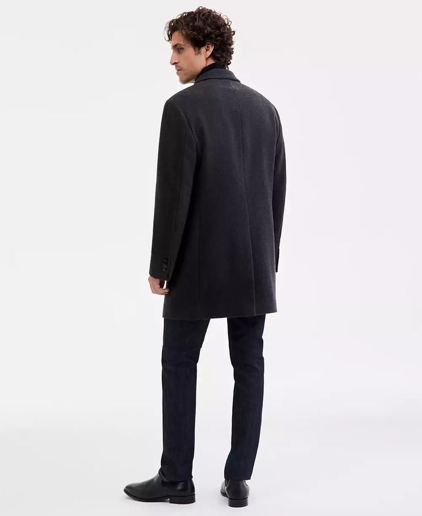 Men's Prosper Wool-Blend Slim Fit Overcoat - Luna BR wear co.