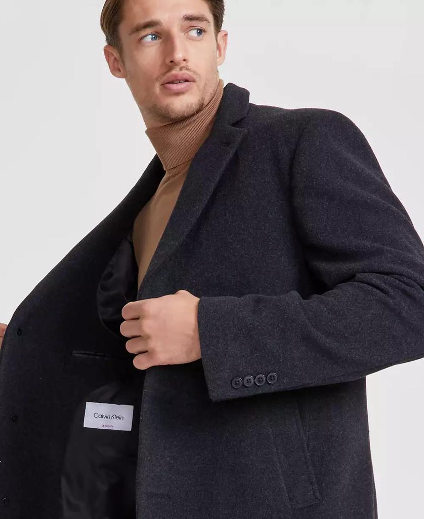 Men's Prosper Wool-Blend Slim Fit Overcoat - Luna BR wear co.