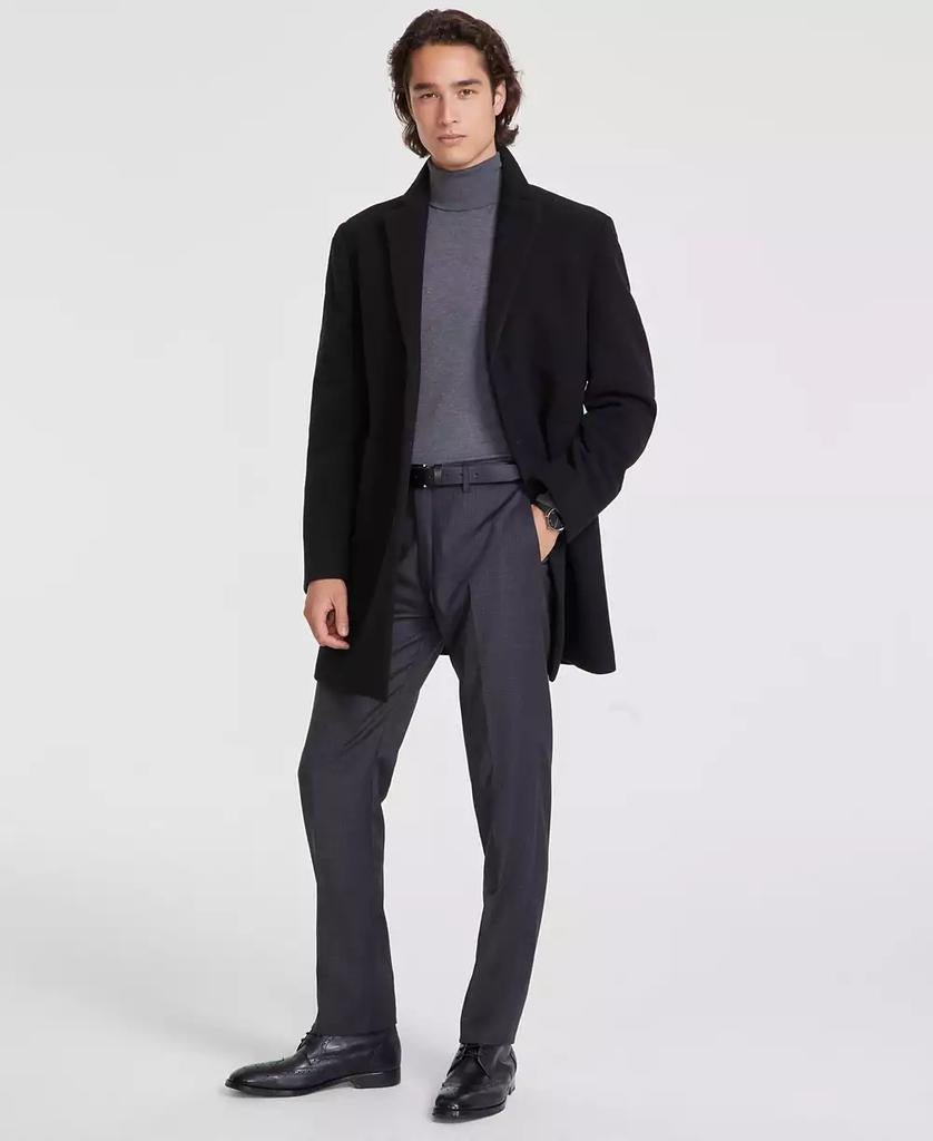 Men's Prosper Wool-Blend Slim Fit Overcoat - Luna BR wear co.