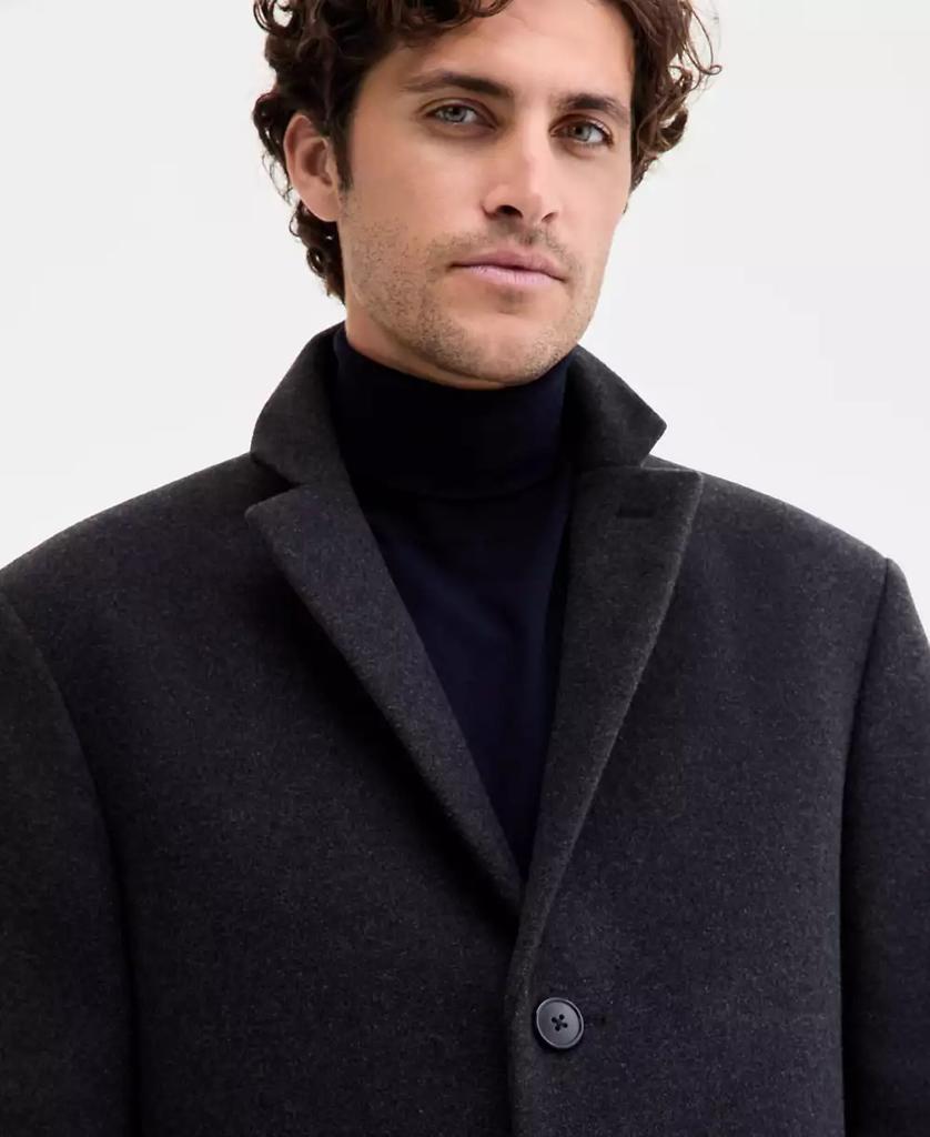 Men's Prosper Wool-Blend Slim Fit Overcoat - Luna BR wear co.