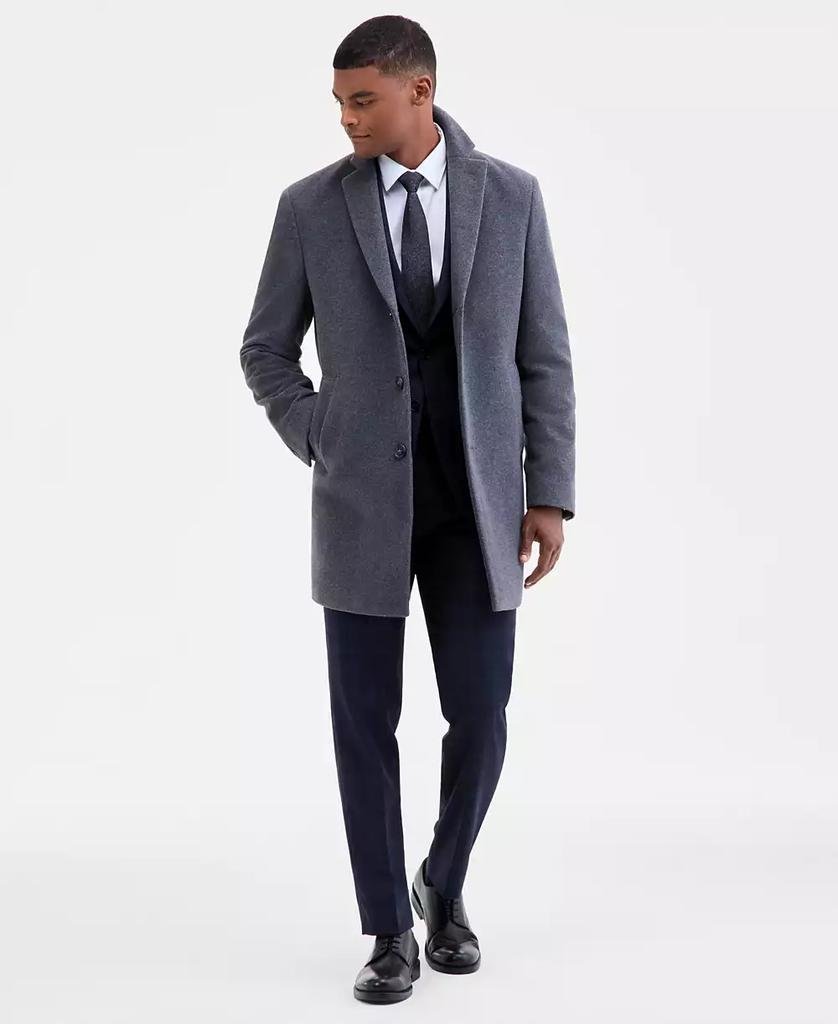 Men's Prosper Wool-Blend Slim Fit Overcoat - Luna BR wear co.
