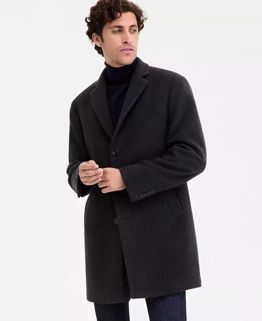 Men's Prosper Wool-Blend Slim Fit Overcoat - Luna BR wear co.