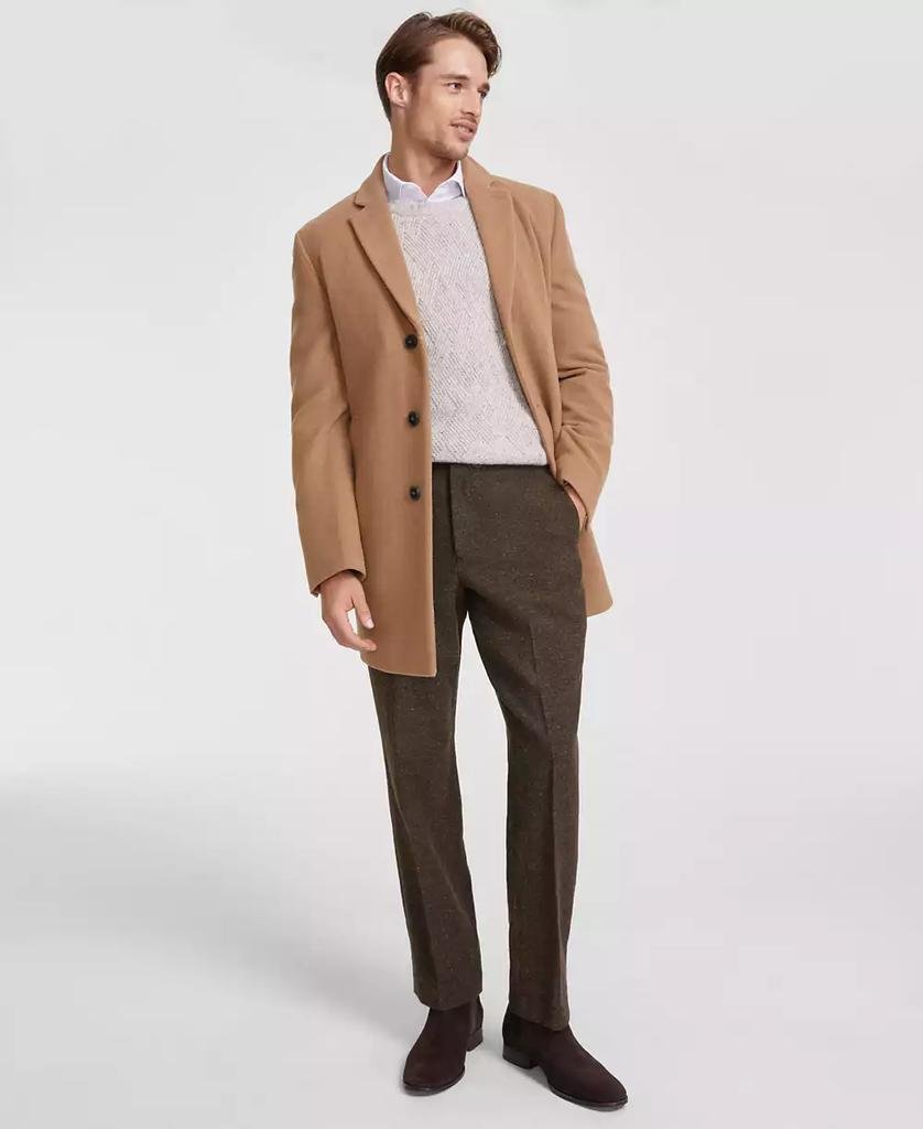 Men's Prosper Wool-Blend Slim Fit Overcoat - Luna BR wear co.