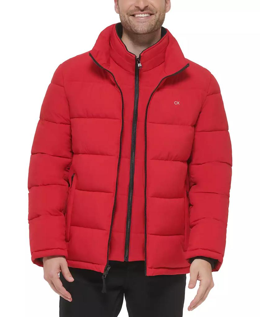 Men's Puffer With Set In Bib Detail, Created for Macy's - Luna BR wear co.