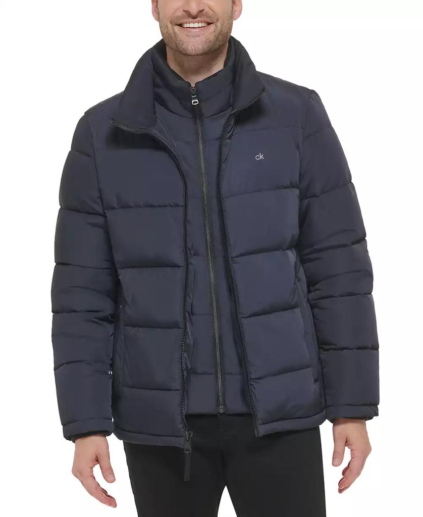 Men's Puffer With Set In Bib Detail, Created for Macy's - Luna BR wear co.