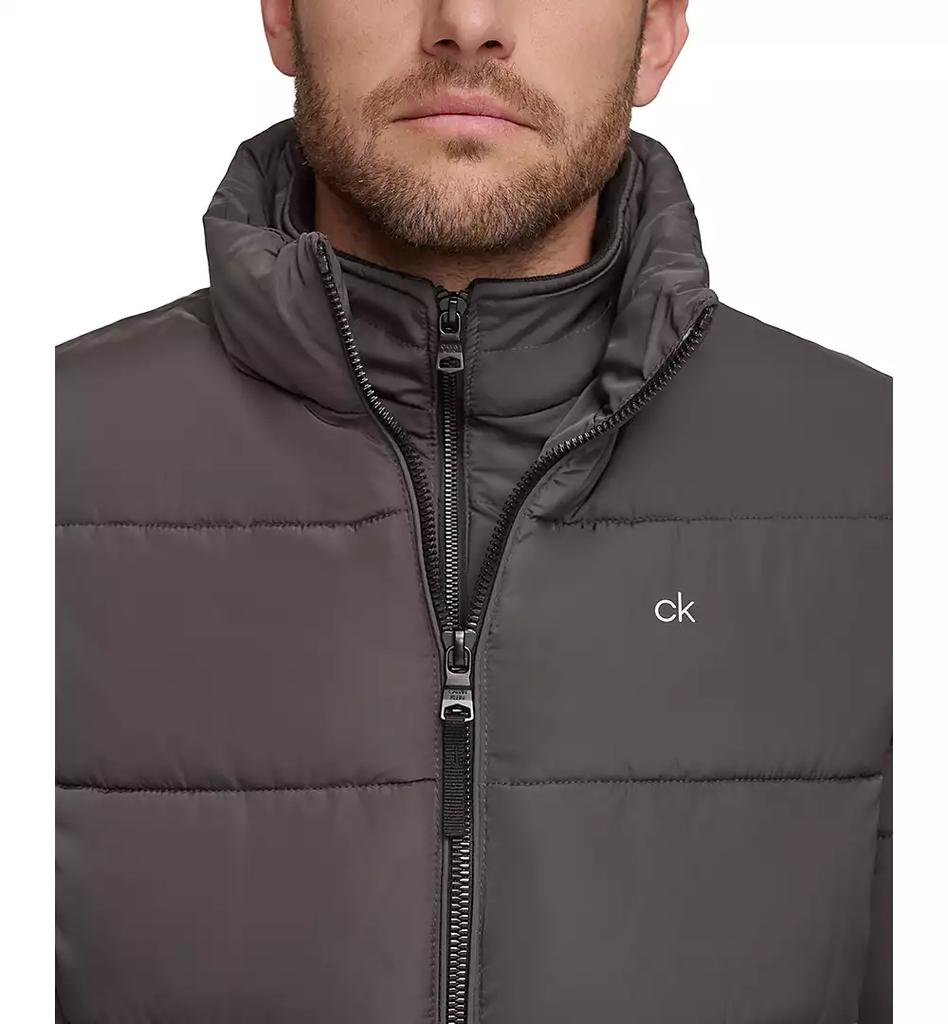 Men's Puffer With Set In Bib Detail, Created for Macy's - Luna BR wear co.