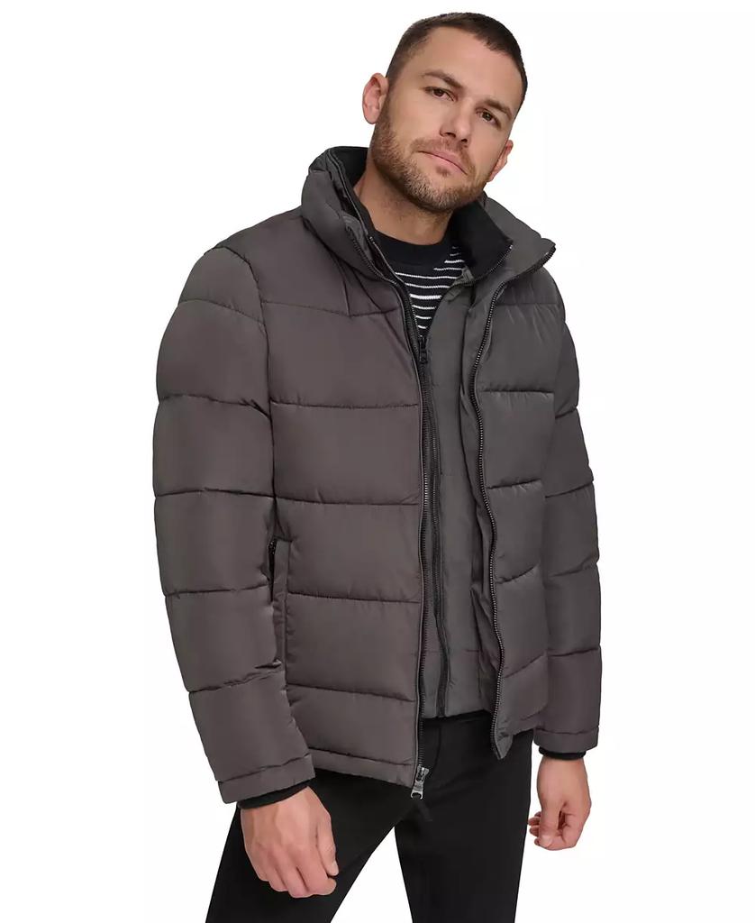 Men's Puffer With Set In Bib Detail, Created for Macy's - XIOR LUXE