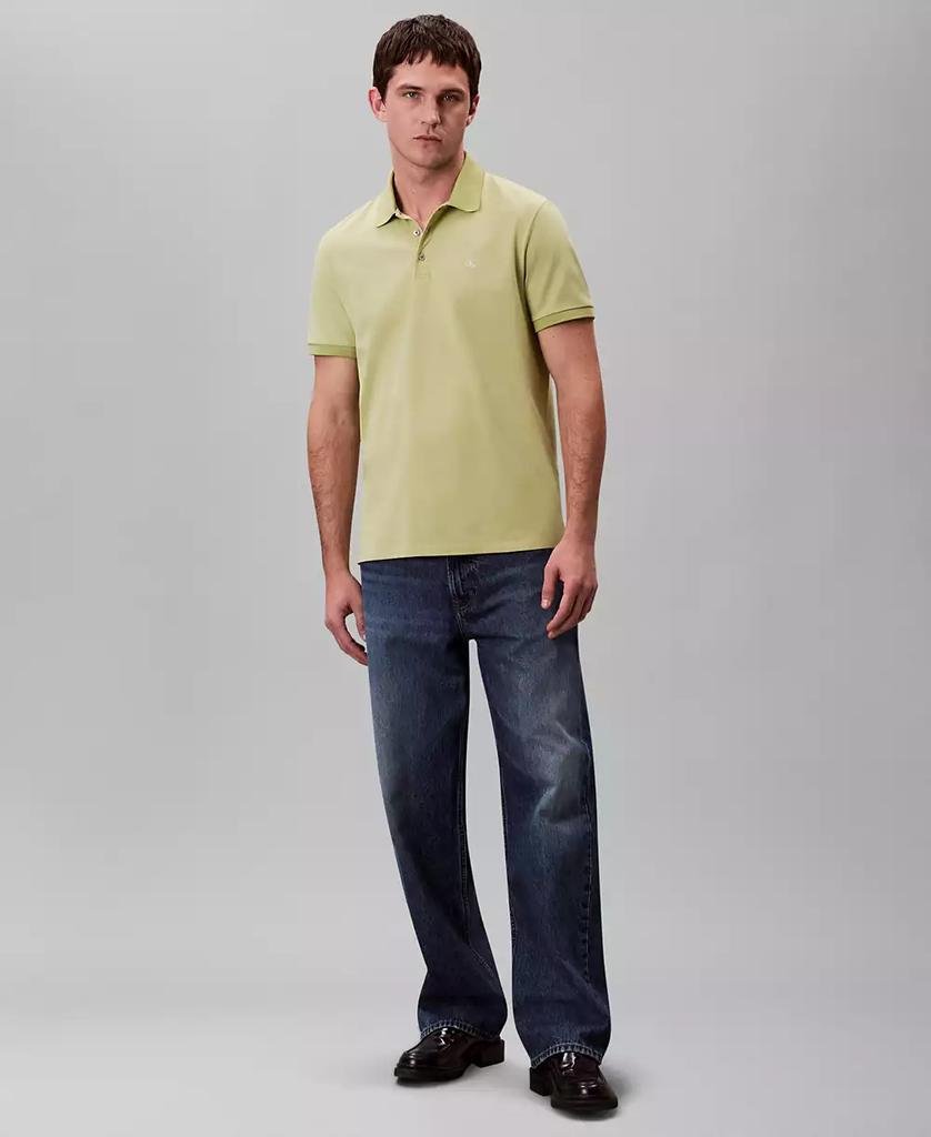 Men's Regular-Fit Smooth Cotton Monogram Logo Polo Shirt - Luna BR wear co.