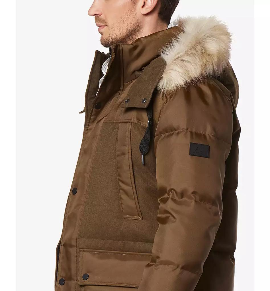 Men's Tripp Oxford Poly & Faux Wool Combo Down Parka - Luna BR wear co.