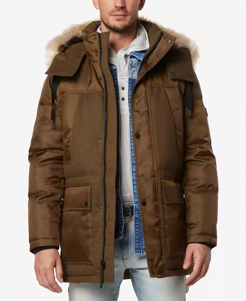 Men's Tripp Oxford Poly & Faux Wool Combo Down Parka - Luna BR wear co.