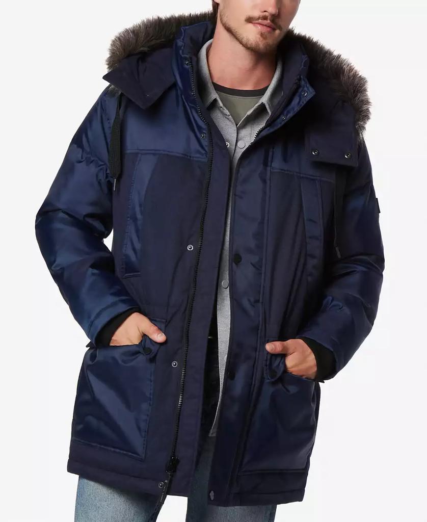 Men's Tripp Oxford Poly & Faux Wool Combo Down Parka - Luna BR wear co.