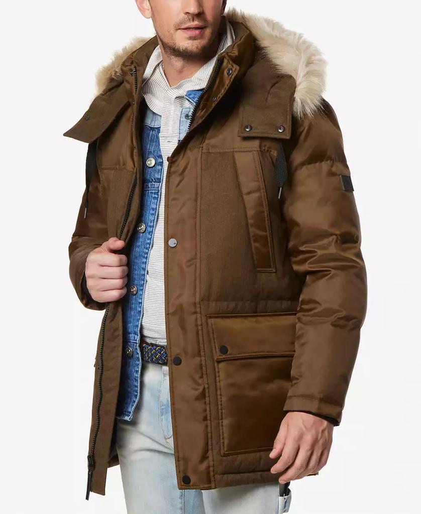Men's Tripp Oxford Poly & Faux Wool Combo Down Parka - XIOR LUXE