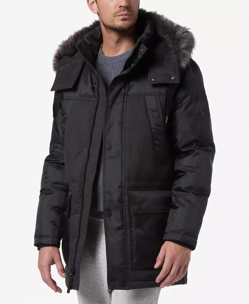 Men's Tripp Oxford Poly & Faux Wool Combo Down Parka - XIOR LUXE
