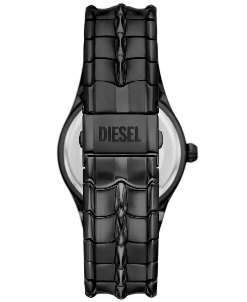 Men's Vert Quartz Three Hand Date Black Stainless Steel Watch 44mm - Luna BR wear co.