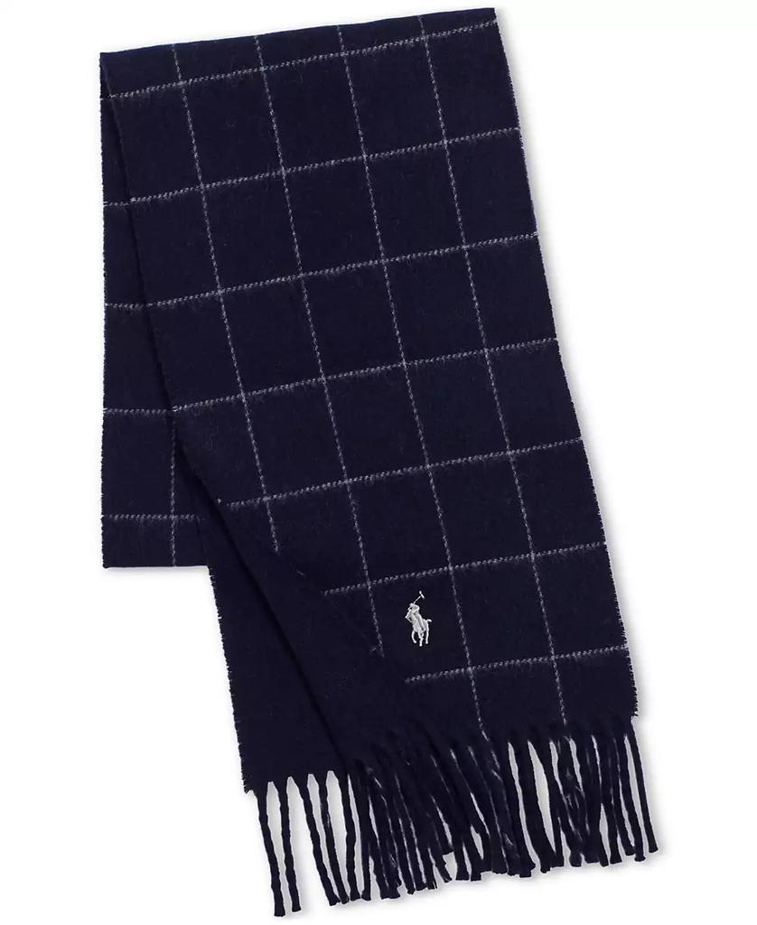 Men's Wool Blend Reversible Windowpane Scarf - Luna BR wear co.