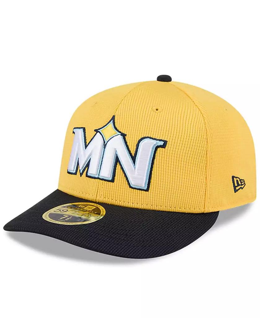 Men's Yellow/Black Minnesota Twins City Connect Batting Practice Low Profile 59FIFTY Fitted Hat - Luna BR wear co.