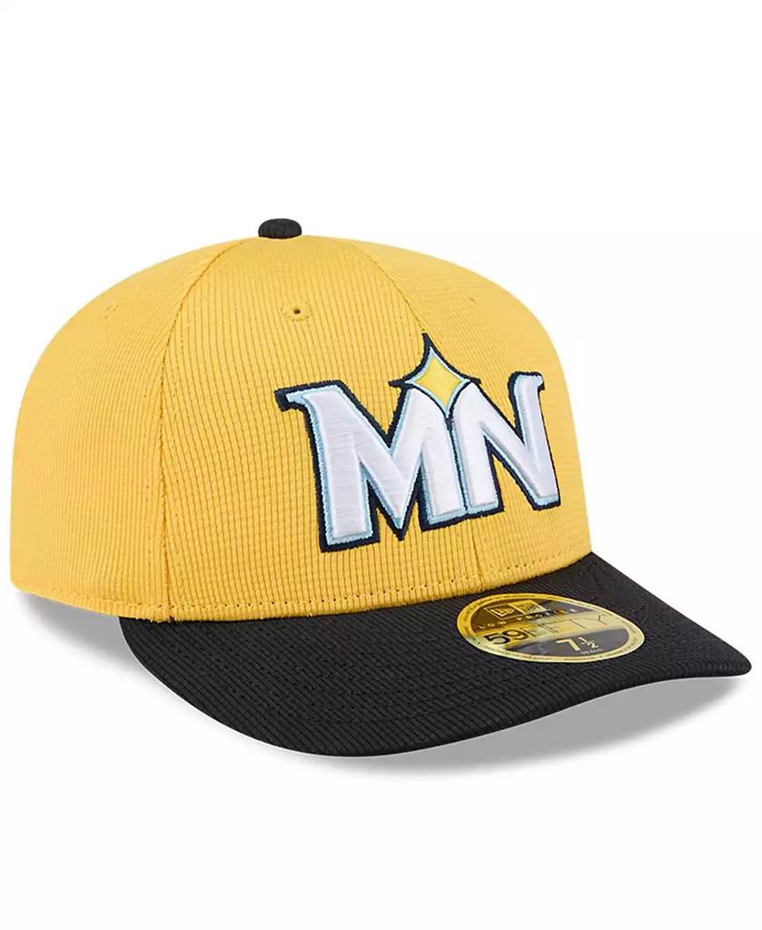 Men's Yellow/Black Minnesota Twins City Connect Batting Practice Low Profile 59FIFTY Fitted Hat - Luna BR wear co.