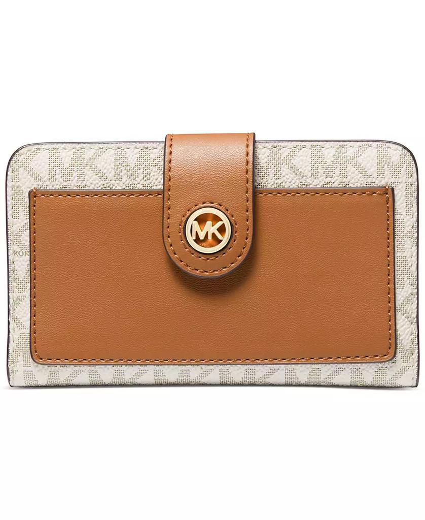 Michael Kors Charm Logo Medium Tab Pocket Bifold Wallet - XIOR LUXE