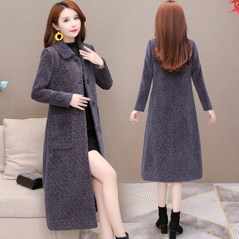 Mid-Length Padded Imitation Mink Fleece Coat for Women - Luna BR wear co.