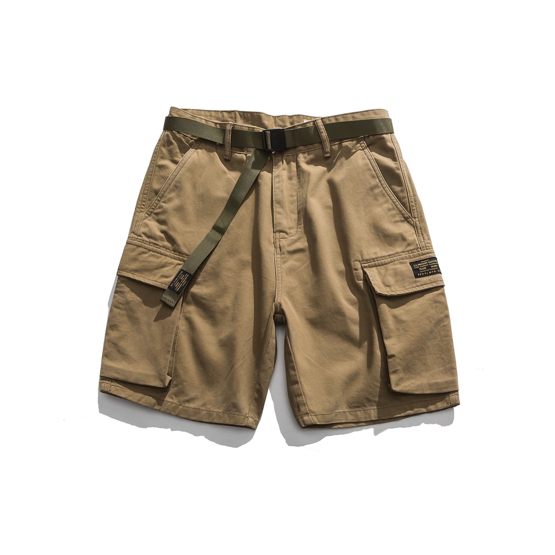 Multi-Pocket Khaki Army Green Work Shorts - Luna BR wear co.