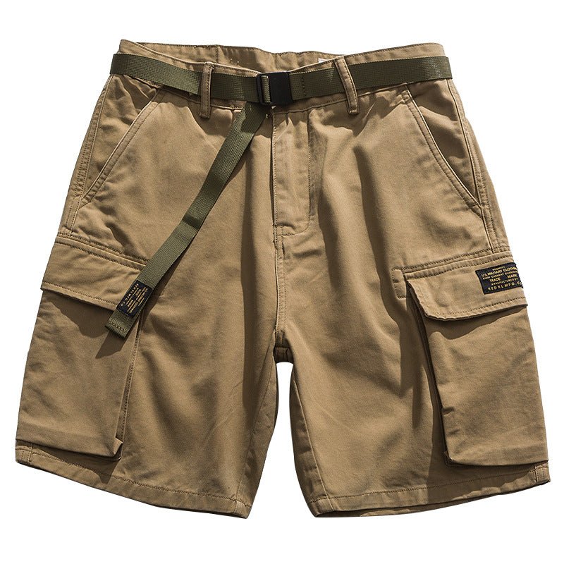 Multi-Pocket Khaki Army Green Work Shorts - Luna BR wear co.