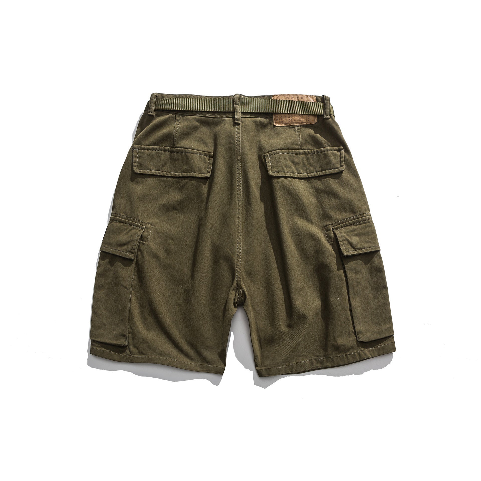 Multi-Pocket Khaki Army Green Work Shorts - Luna BR wear co.