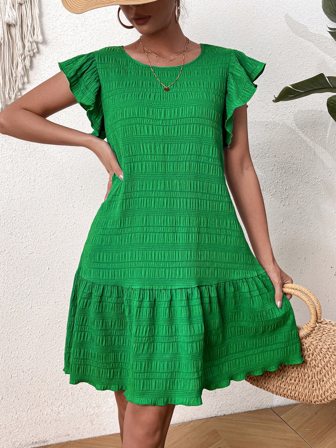 Nadia Textured Dress - Luna BR wear co.