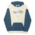 Navy & Off White Two-Toned Tropical Seas Hoodie - Luna BR wear co.