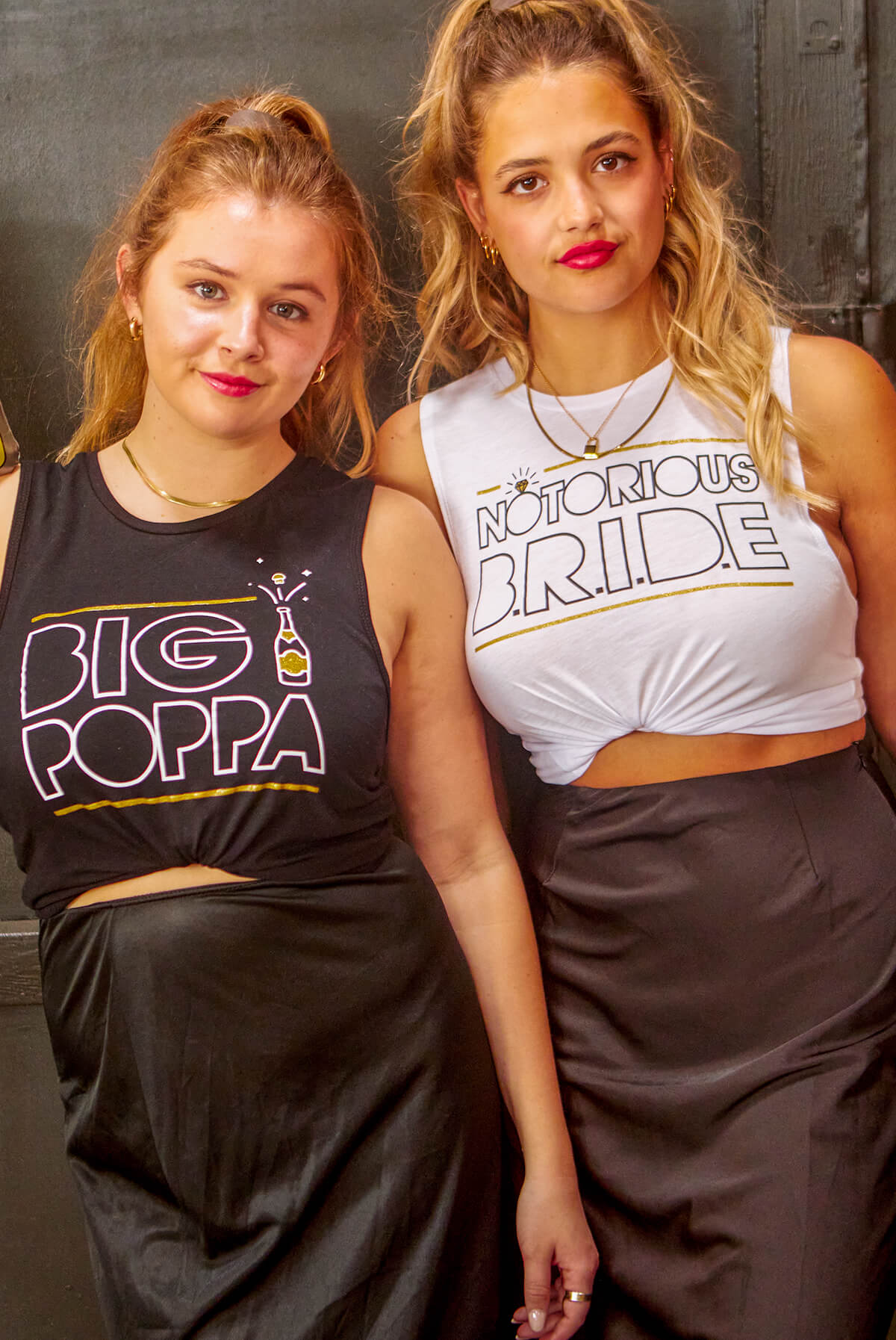 Notorious Bride | Big Poppa - Funny 90's Hip Hop Bachelorette Party Flowy Muscle Tank Tops - Luna BR wear co.