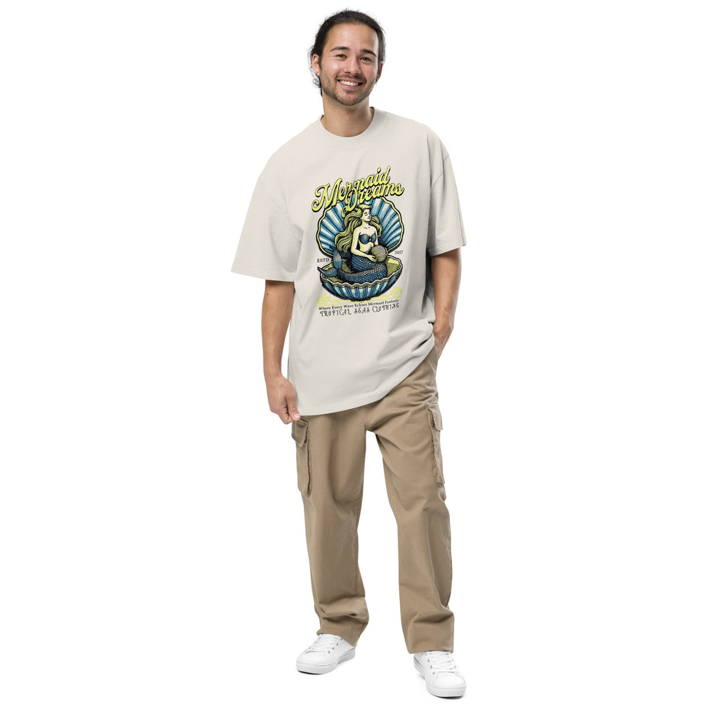 Oversized Mermaid Dreams faded t-shirt - Luna BR wear co.