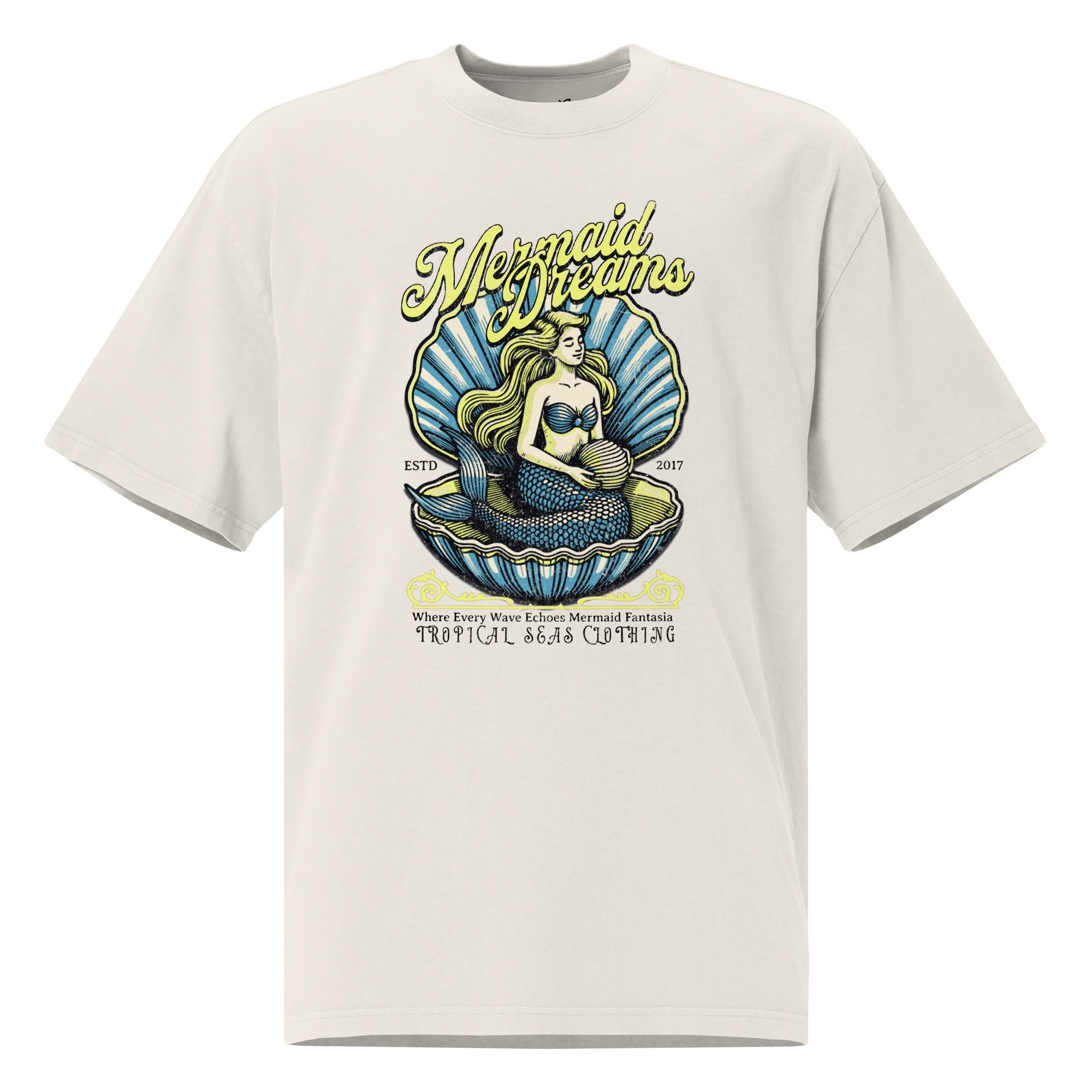 Oversized Mermaid Dreams faded t-shirt - Luna BR wear co.