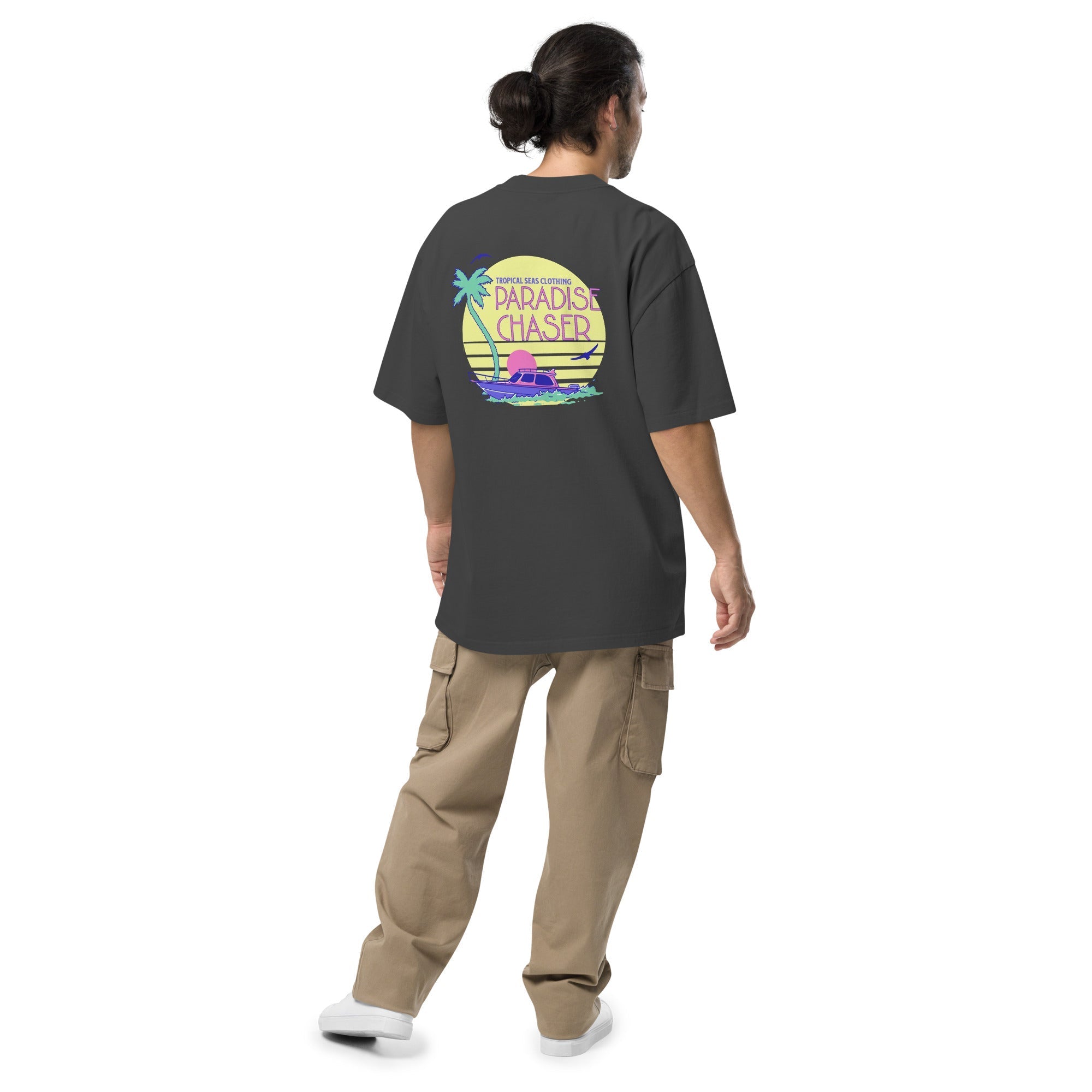 Oversized Paradise Chaser faded t-shirt - Luna BR wear co.