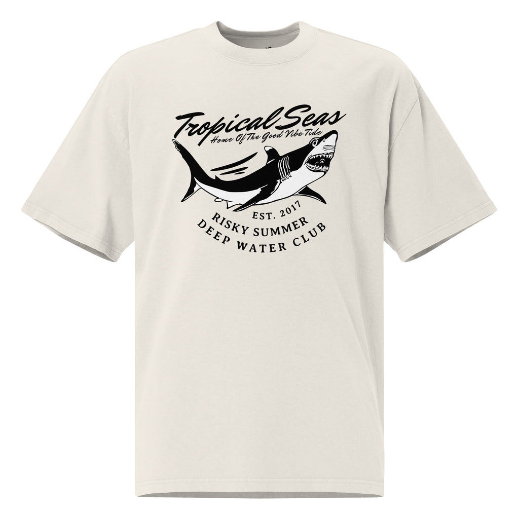 Oversized Sharky Deep Water Club faded t-shirt - Luna BR wear co.