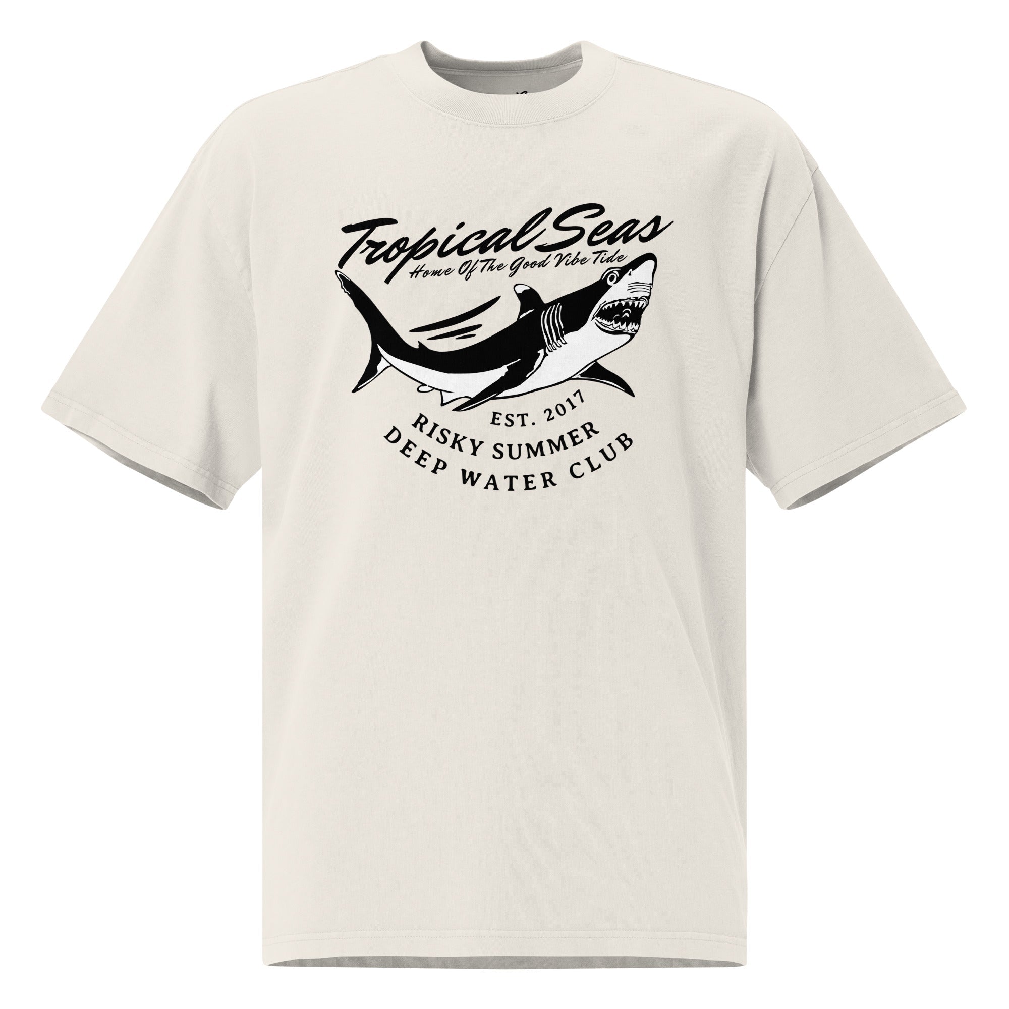 Oversized Sharky Deep Water Club faded t-shirt - Luna BR wear co.