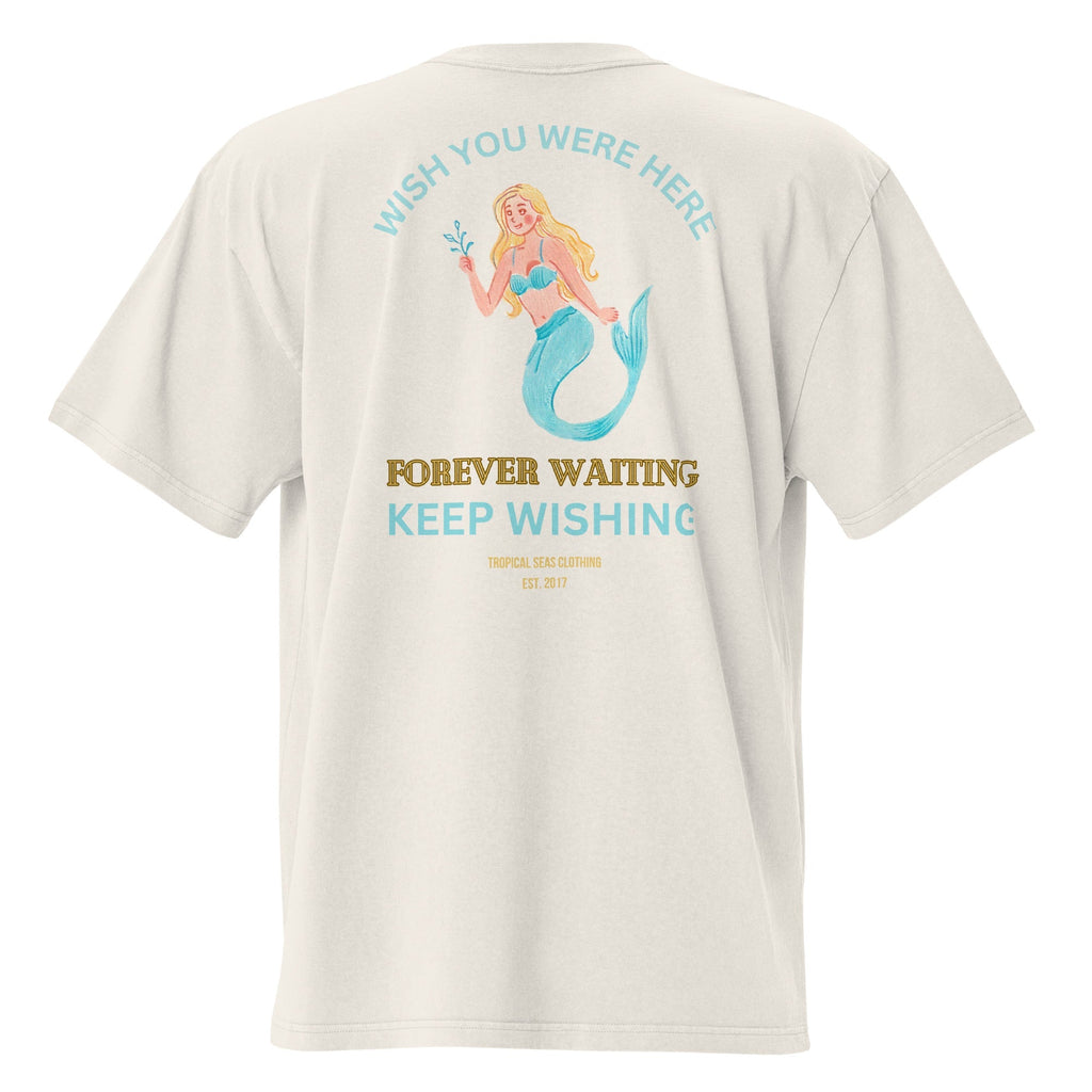 Oversized Waiting Mermaid Faded t-shirt - Luna BR wear co.