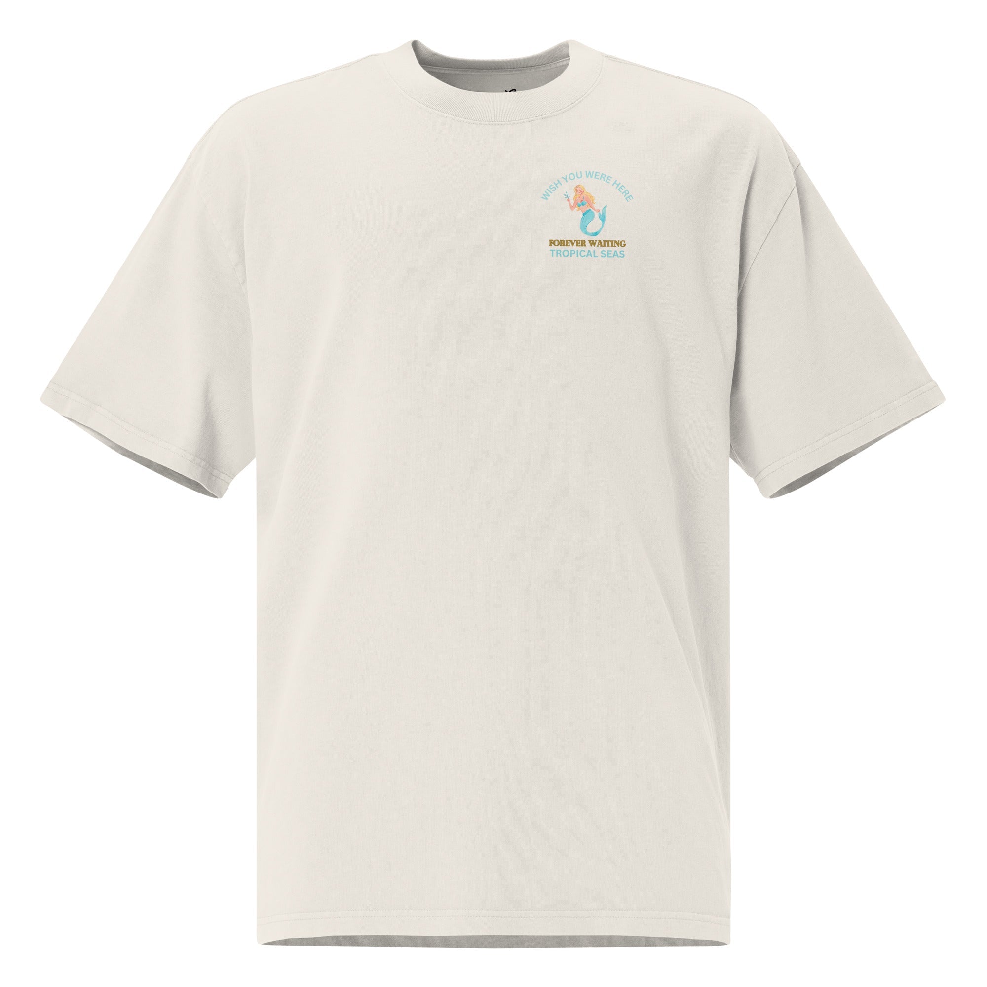 Oversized Waiting Mermaid Faded t-shirt - Luna BR wear co.