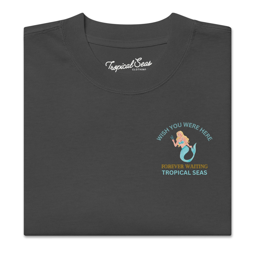Oversized Waiting Mermaid Faded t-shirt - Luna BR wear co.