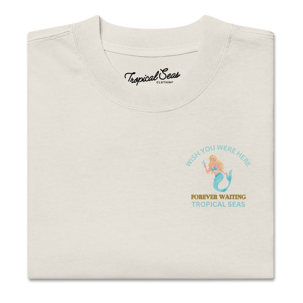Oversized Waiting Mermaid Faded t-shirt - Luna BR wear co.