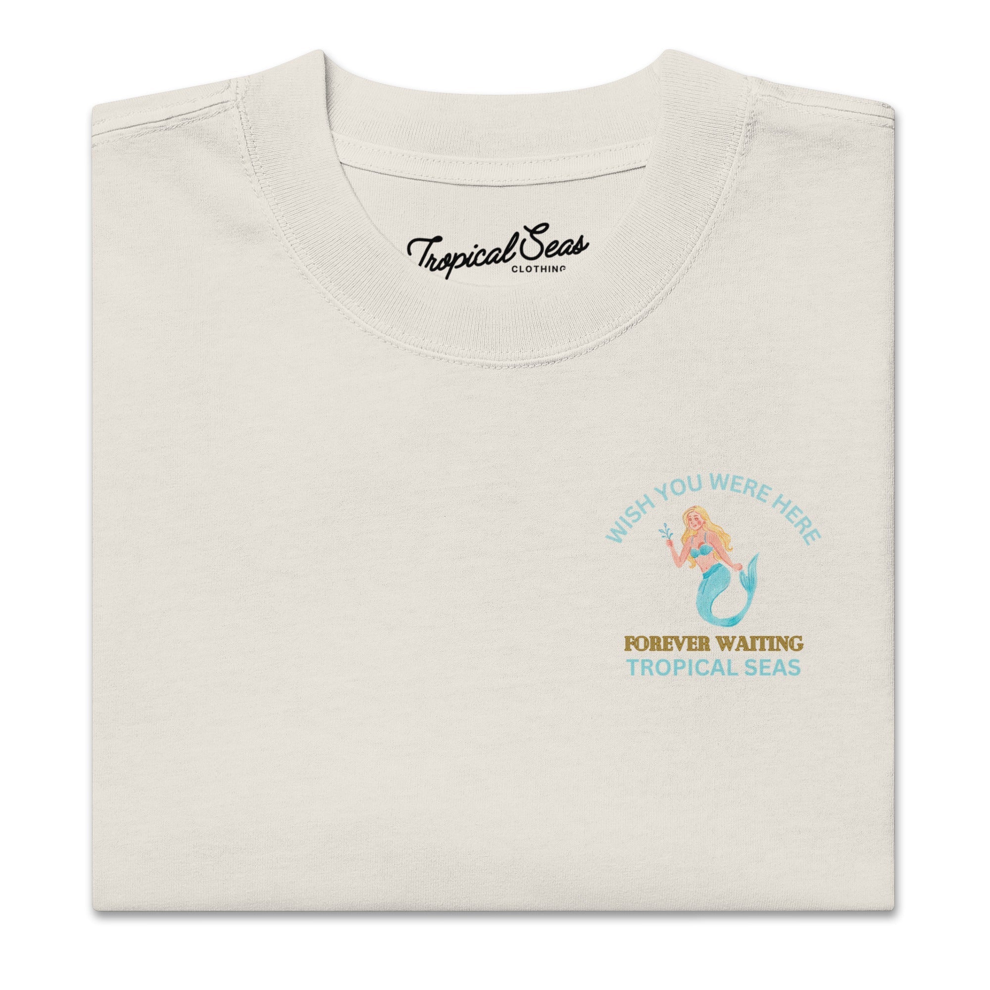 Oversized Waiting Mermaid Faded t-shirt - Luna BR wear co.