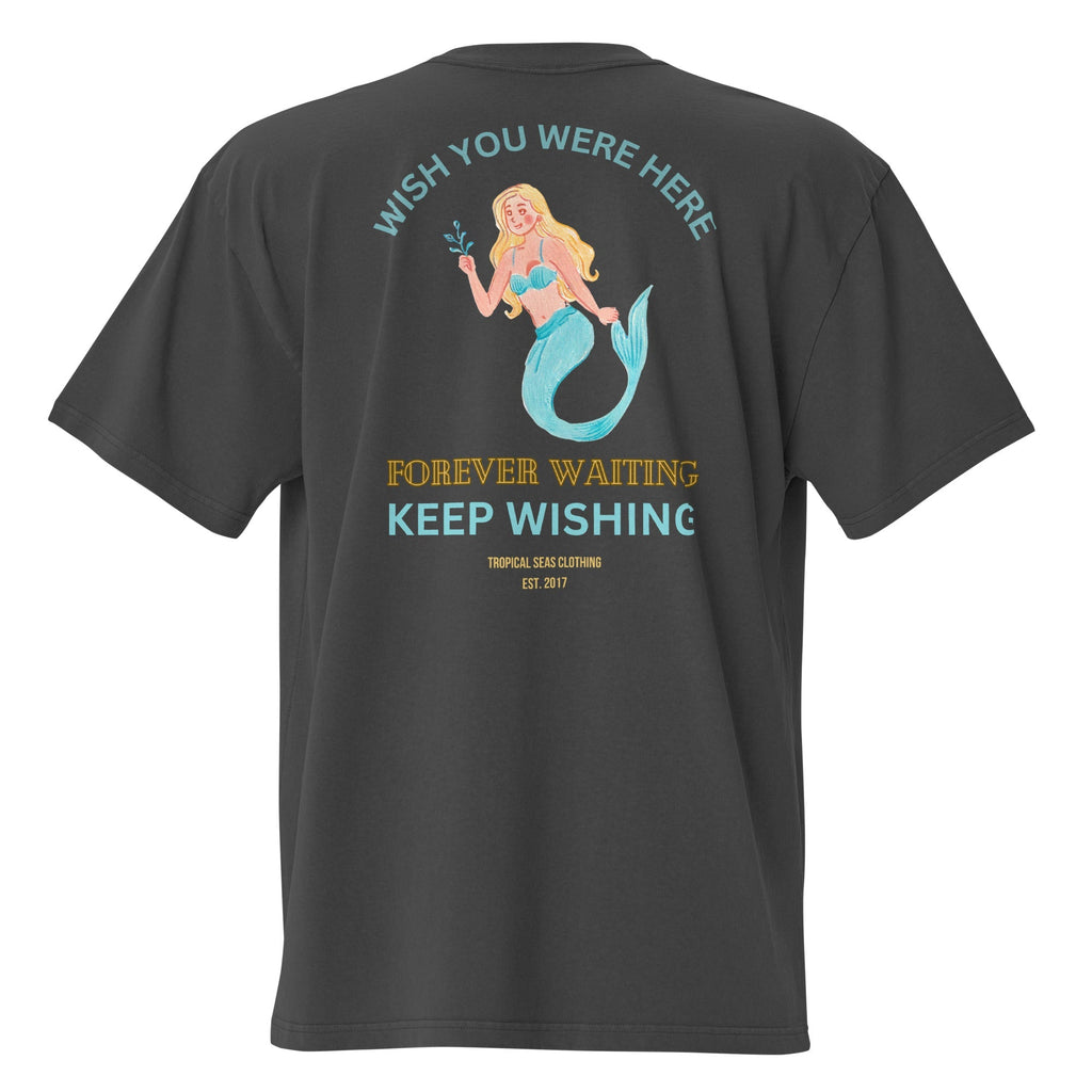 Oversized Waiting Mermaid Faded t-shirt - Luna BR wear co.