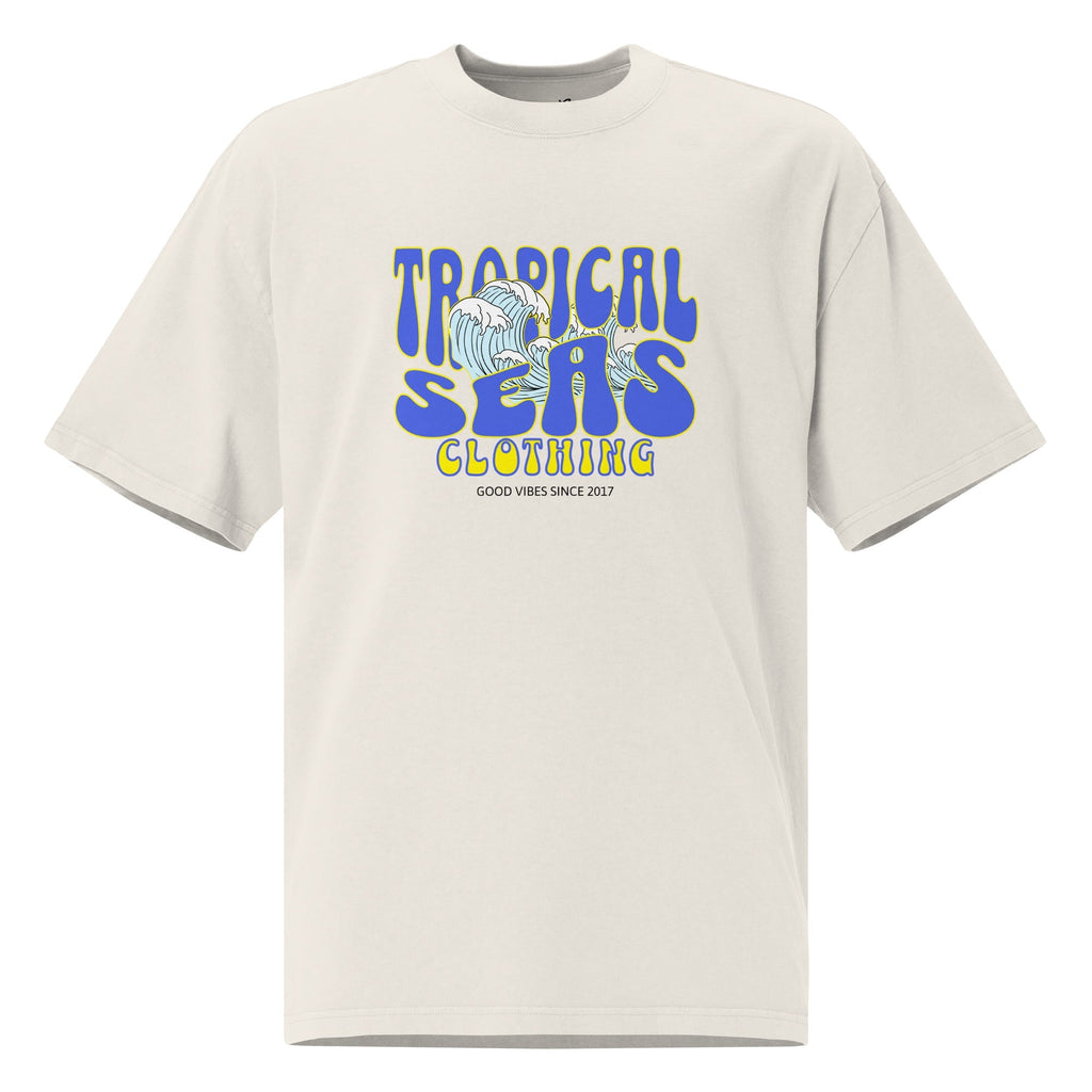 Oversized Wild Tropical Seas faded t-shirt - Luna BR wear co.
