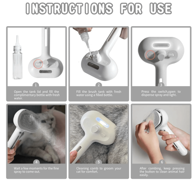 Pet Hair Spray Brush - Luna BR wear co.
