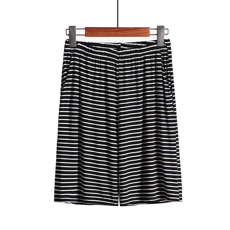Plus Size Striped Loose Fitting Loungewear Shorts - Luna BR wear co.