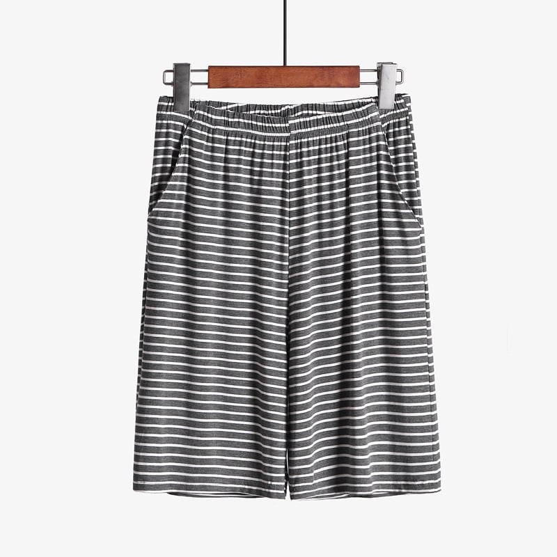 Plus Size Striped Loose Fitting Loungewear Shorts - Luna BR wear co.