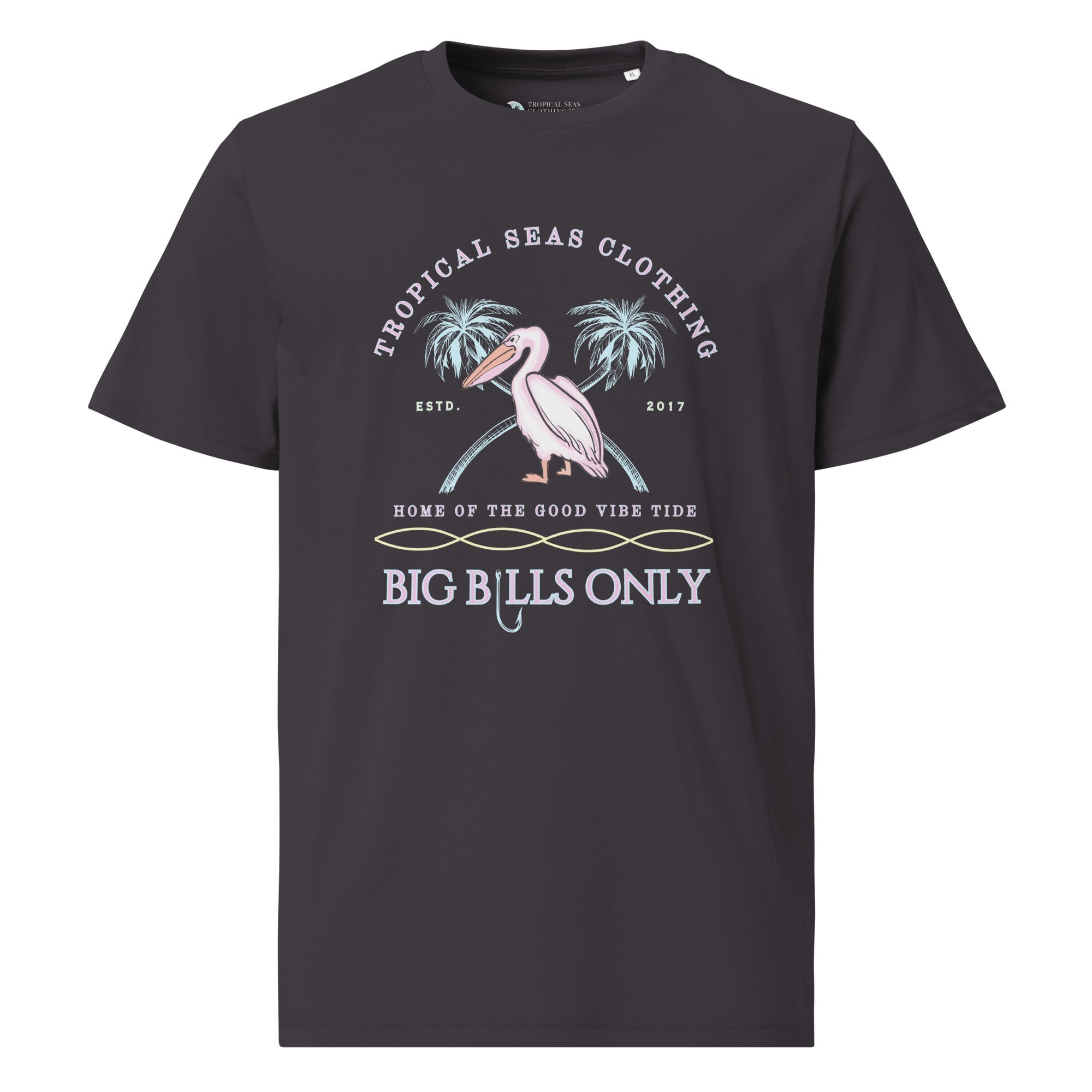 Premium Men's Tropical Pelican Organic Cotton T-Shirt – Sustainable Comfort with Coastal Style - Luna BR wear co.