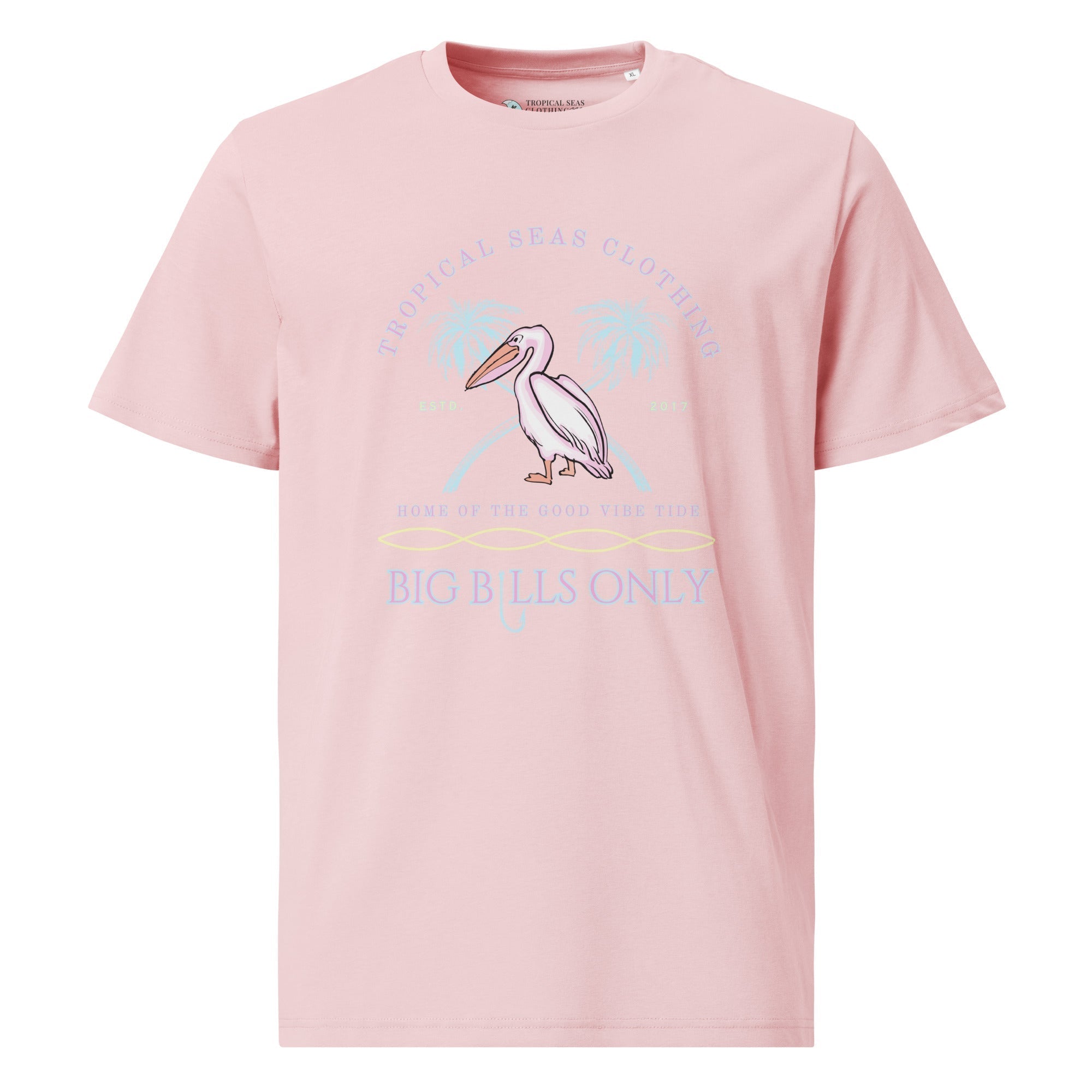Premium Men's Tropical Pelican Organic Cotton T-Shirt – Sustainable Comfort with Coastal Style - Luna BR wear co.