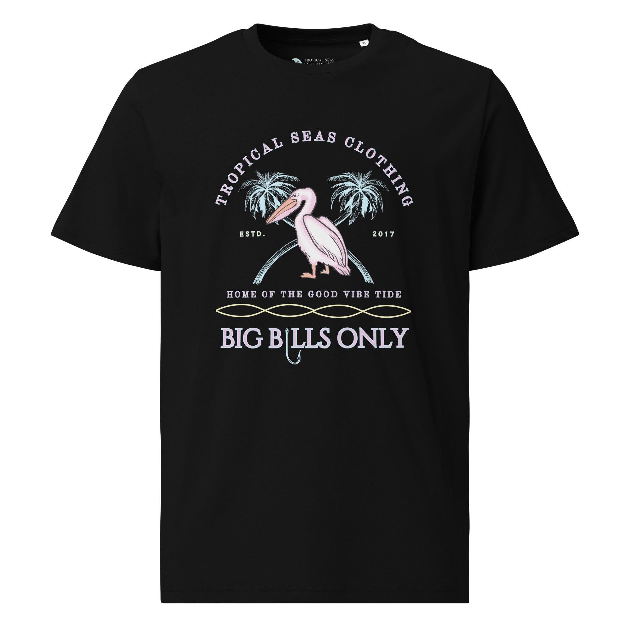 Premium Men's Tropical Pelican Organic Cotton T-Shirt – Sustainable Comfort with Coastal Style - Luna BR wear co.