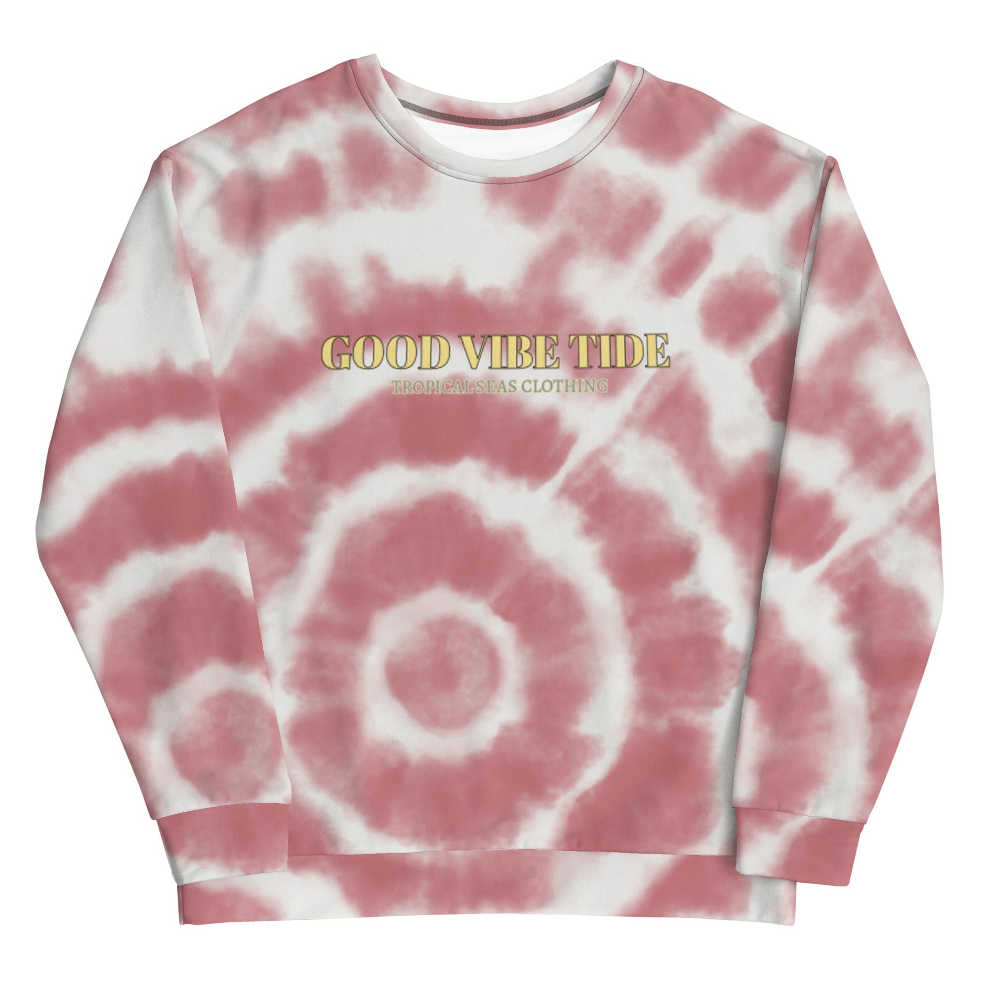 Red Tie-Dye Vibe Tropical Sweatshirt - Luna BR wear co.
